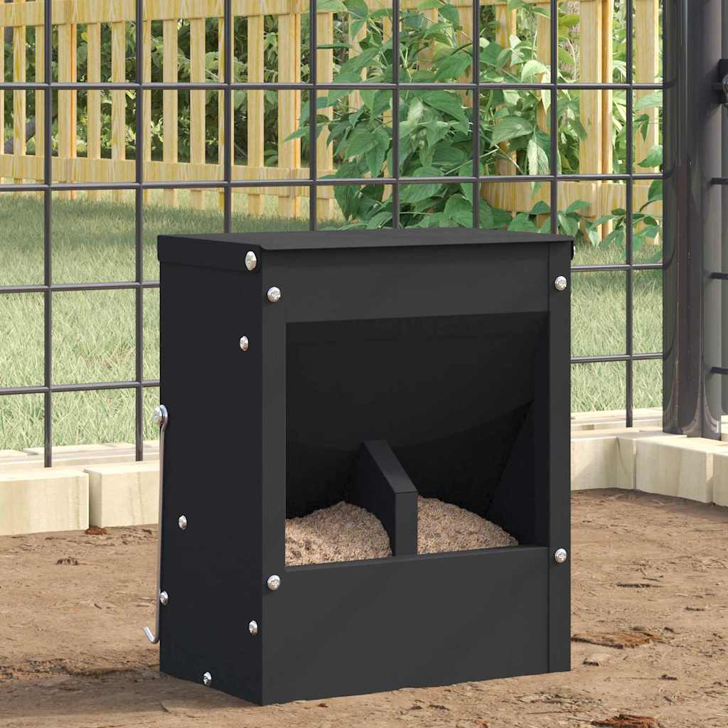 874588_1.jpg vidaXL Kŕmidlo pre králiky Čierna 20 x 12,5 x 25 cm – Obrázok 1