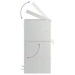 vidaXL Kŕmidlo pre králiky Strieborná 20 x 12,5 x 25 cm – Obrázok 11