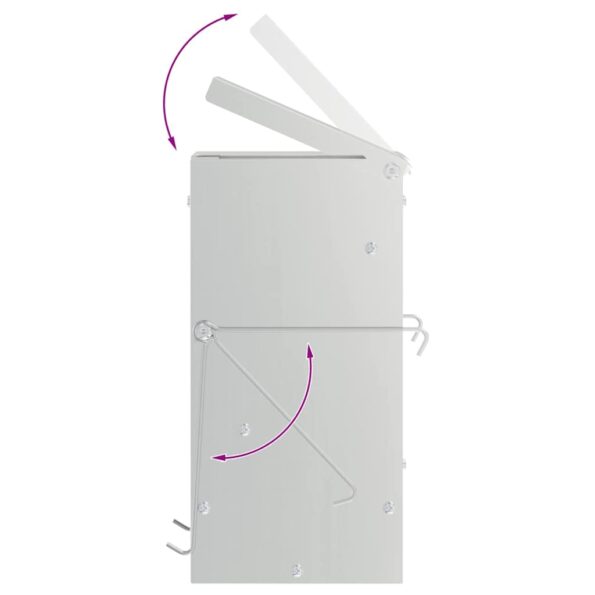 vidaXL Kŕmidlo pre králiky Strieborná 20 x 12,5 x 25 cm – Obrázok 11