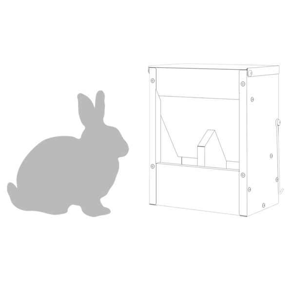 vidaXL Kŕmidlo pre králiky Strieborná 20 x 12,5 x 25 cm – Obrázok 12