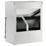 vidaXL Kŕmidlo pre králiky Strieborná 20 x 12,5 x 25 cm – Obrázok 2