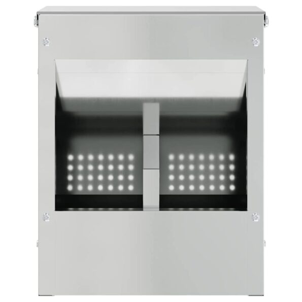 vidaXL Kŕmidlo pre králiky Strieborná 20 x 12,5 x 25 cm – Obrázok 5