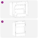 vidaXL Kŕmidlo pre králiky Čierna 64.5 x 25.5 x 45.5 cm – Obrázok 12