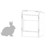 vidaXL Kŕmidlo pre králiky Strieborná 64.5 x 25.5 x 45.5 cm – Obrázok 11