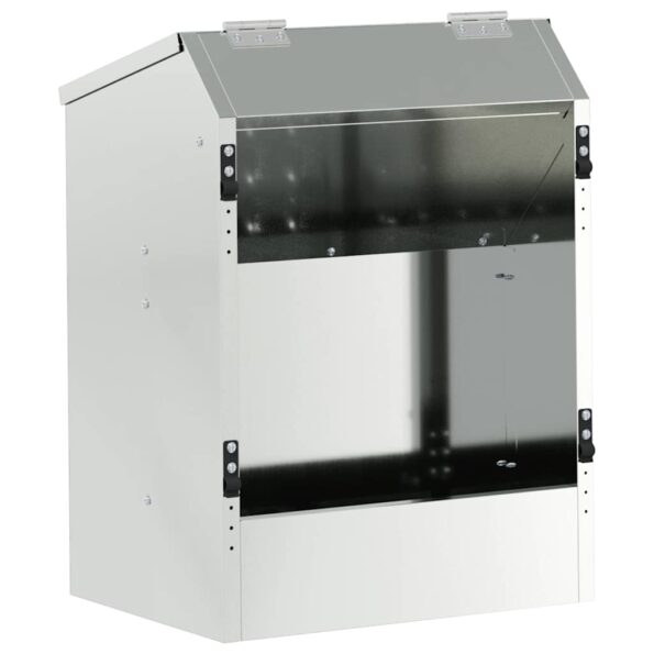 vidaXL Kŕmidlo pre králiky Strieborná 64.5 x 25.5 x 45.5 cm – Obrázok 2