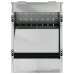 vidaXL Kŕmidlo pre králiky Strieborná 64.5 x 25.5 x 45.5 cm – Obrázok 5