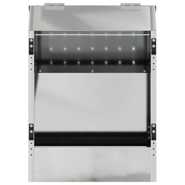 vidaXL Kŕmidlo pre králiky Strieborná 64.5 x 25.5 x 45.5 cm – Obrázok 5