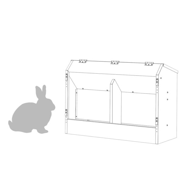 vidaXL Kŕmidlo pre králiky Čierna 64.5 x 25.5 x 45.5 cm – Obrázok 10