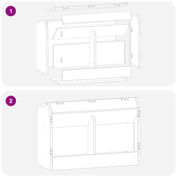 vidaXL Kŕmidlo pre králiky Čierna 64.5 x 25.5 x 45.5 cm – Obrázok 12