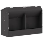 vidaXL Kŕmidlo pre králiky Čierna 64.5 x 25.5 x 45.5 cm – Obrázok 2