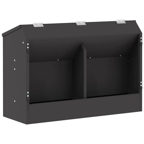 vidaXL Kŕmidlo pre králiky Čierna 64.5 x 25.5 x 45.5 cm – Obrázok 2