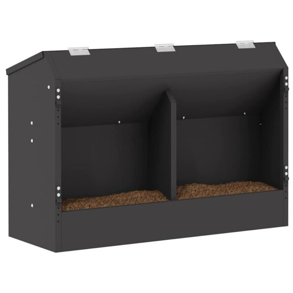 vidaXL Kŕmidlo pre králiky Čierna 64.5 x 25.5 x 45.5 cm – Obrázok 3