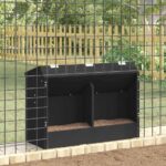 vidaXL Kŕmidlo pre králiky Čierna 64.5 x 25.5 x 45.5 cm – Obrázok 4