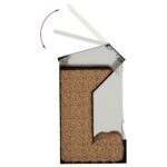 vidaXL Kŕmidlo pre králiky Strieborná 64.5 x 25.5 x 45.5 cm – Obrázok 12