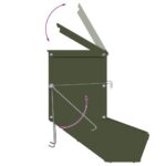 vidaXL Kŕmidlo pre králiky Olivová zelená 17.5 x 26 x 28.5 cm – Obrázok 10