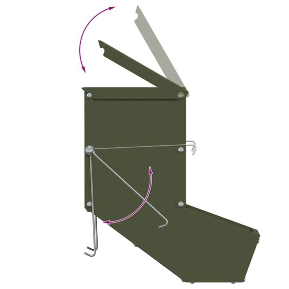 vidaXL Kŕmidlo pre králiky Olivová zelená 17.5 x 26 x 28.5 cm – Obrázok 10