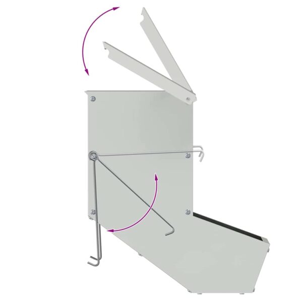 vidaXL Kŕmidlo pre králiky Strieborná 12,5 x 26 x 28,5 cm – Obrázok 11