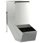 vidaXL Kŕmidlo pre králiky Strieborná 12,5 x 26 x 28,5 cm – Obrázok 2