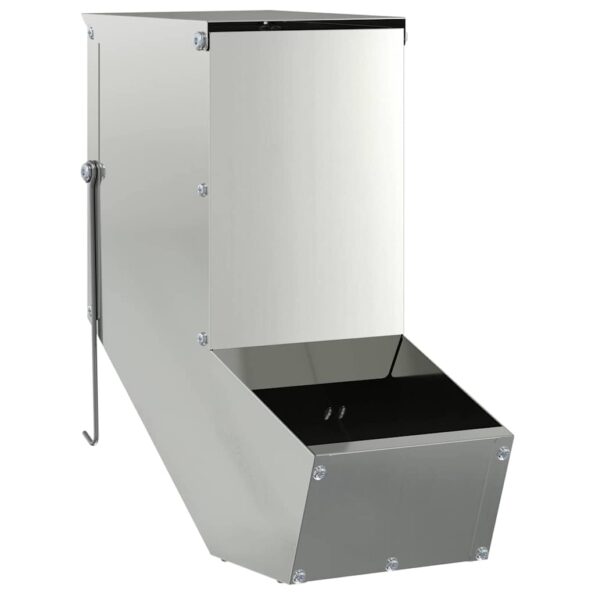 vidaXL Kŕmidlo pre králiky Strieborná 12,5 x 26 x 28,5 cm – Obrázok 2