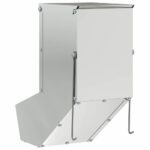 vidaXL Kŕmidlo pre králiky Strieborná 12,5 x 26 x 28,5 cm – Obrázok 6