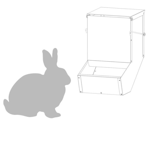 vidaXL Kŕmidlo pre králiky Čierna 17,5 x 26 x 28,5 cm – Obrázok 9
