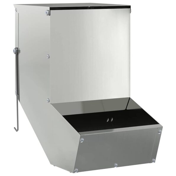 vidaXL Kŕmidlo pre králiky Strieborná 17,5 x 26 x 28,5 cm – Obrázok 2