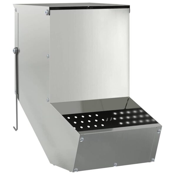 vidaXL Kŕmidlo pre králiky Strieborná 17,5 x 26 x 28,5 cm – Obrázok 2