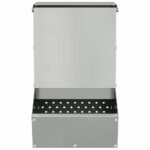 vidaXL Kŕmidlo pre králiky Strieborná 17,5 x 26 x 28,5 cm – Obrázok 4