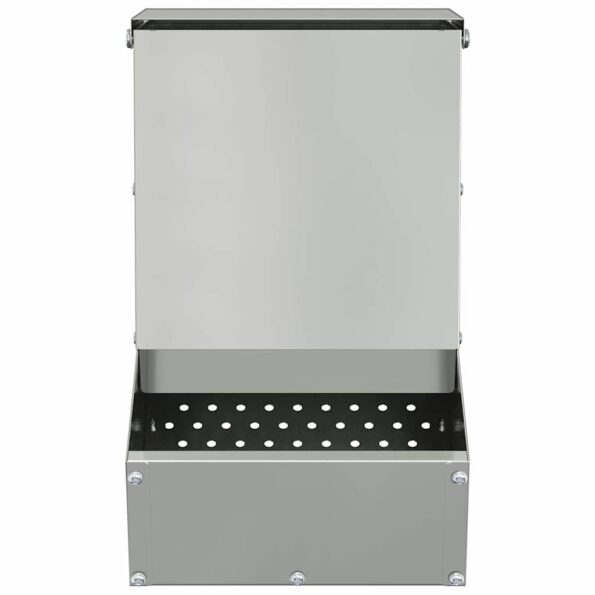 vidaXL Kŕmidlo pre králiky Strieborná 17,5 x 26 x 28,5 cm – Obrázok 4