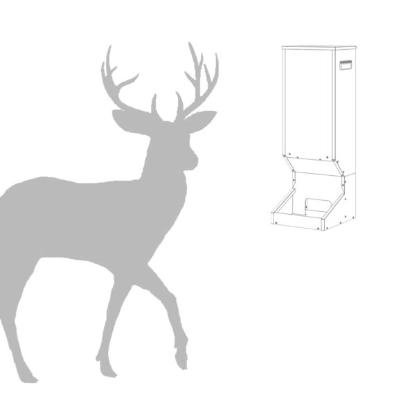 vidaXL Krmítko pre jelene Čierna 28 x 30 x 80 cm Studenokoľajná oceľ – Obrázok 10
