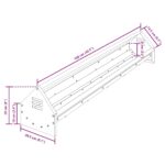 vidaXL Krmná žľab pre slede Strieborná 108 x 20,5 x 20 cm – Obrázok 10