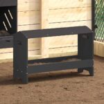 vidaXL Krmná žľab pre slede Čierna 81 x 32 x 53,5 cm