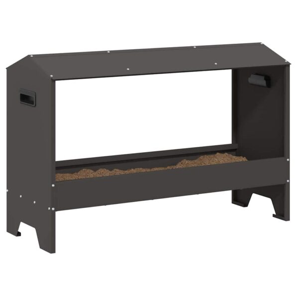 vidaXL Krmná žľab pre slede Čierna 81 x 32 x 53,5 cm – Obrázok 3