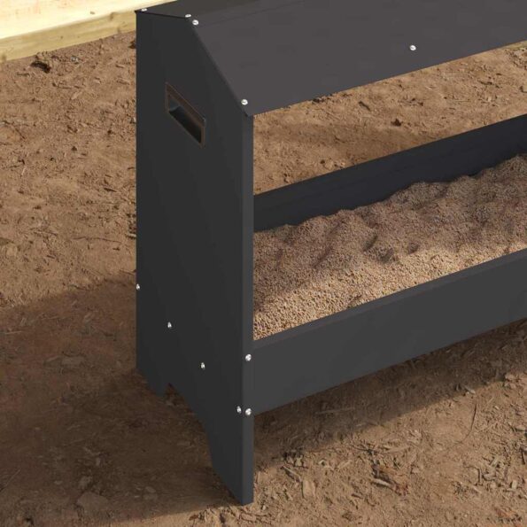vidaXL Krmná žľab pre slede Čierna 81 x 32 x 53,5 cm – Obrázok 4