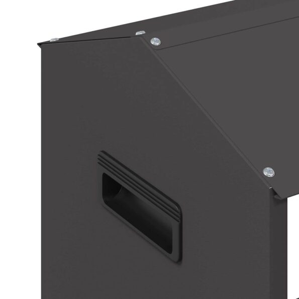 vidaXL Krmná žľab pre slede Čierna 81 x 32 x 53,5 cm – Obrázok 7