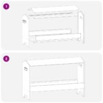 vidaXL Krmná žľab pre slede Čierna 81 x 32 x 53,5 cm – Obrázok 8