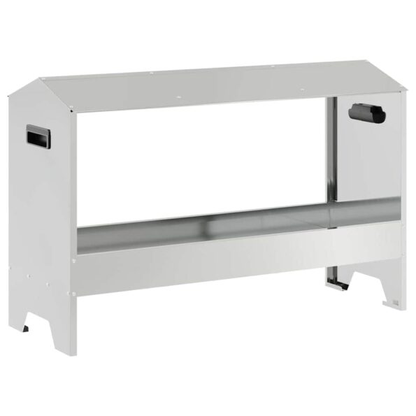 vidaXL Krmná žľab pre slede Strieborná 81 x 32 x 53,5 cm – Obrázok 2