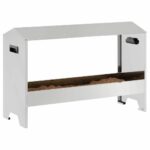 vidaXL Krmná žľab pre slede Strieborná 81 x 32 x 53,5 cm – Obrázok 3