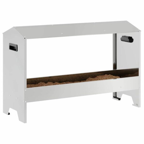 vidaXL Krmná žľab pre slede Strieborná 81 x 32 x 53,5 cm – Obrázok 3