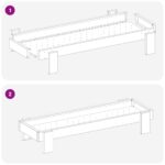 vidaXL Krmná žľab pre slede Čierna 80 x 28 x 13.5 cm – Obrázok 10