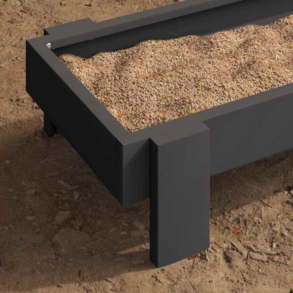 vidaXL Krmná žľab pre slede Čierna 80 x 28 x 13.5 cm – Obrázok 4