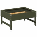 vidaXL Krmítko pre vtáky Olivová zelená 80 x 28 x 13.5 cm – Obrázok 3