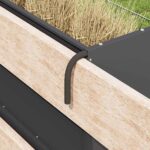 vidaXL Feeder na seno Čierna 71 x 33 x 70 cm Studenokoľajná oceľ – Obrázok 4