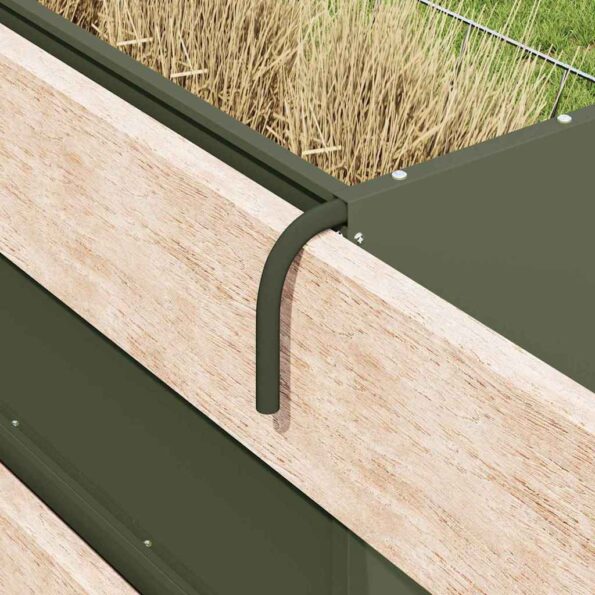 vidaXL Feeder na seno Olivová zelená 71 x 33 x 70 cm – Obrázok 4