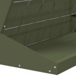 vidaXL Feeder na seno Olivová zelená 71 x 33 x 70 cm – Obrázok 9