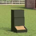 vidaXL Feeder pre prasatá Olivová zelená 55 x 38 x 76 cm