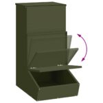 vidaXL Feeder pre prasatá Olivová zelená 55 x 38 x 76 cm – Obrázok 10