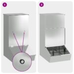 vidaXL Feeder pre prasatá Strieborná 55 x 51 x 91.5 cm – Obrázok 10