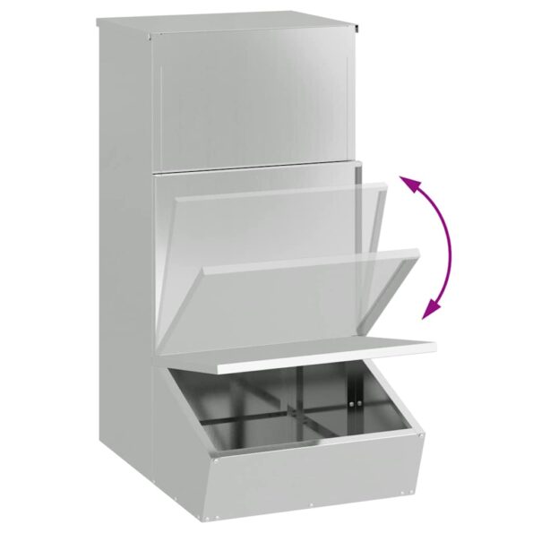 vidaXL Feeder pre prasatá Strieborná 55 x 51 x 91.5 cm – Obrázok 11