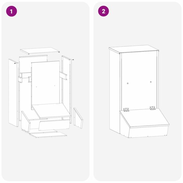 vidaXL Feeder pre prasatá Strieborná 55 x 51 x 91.5 cm – Obrázok 12